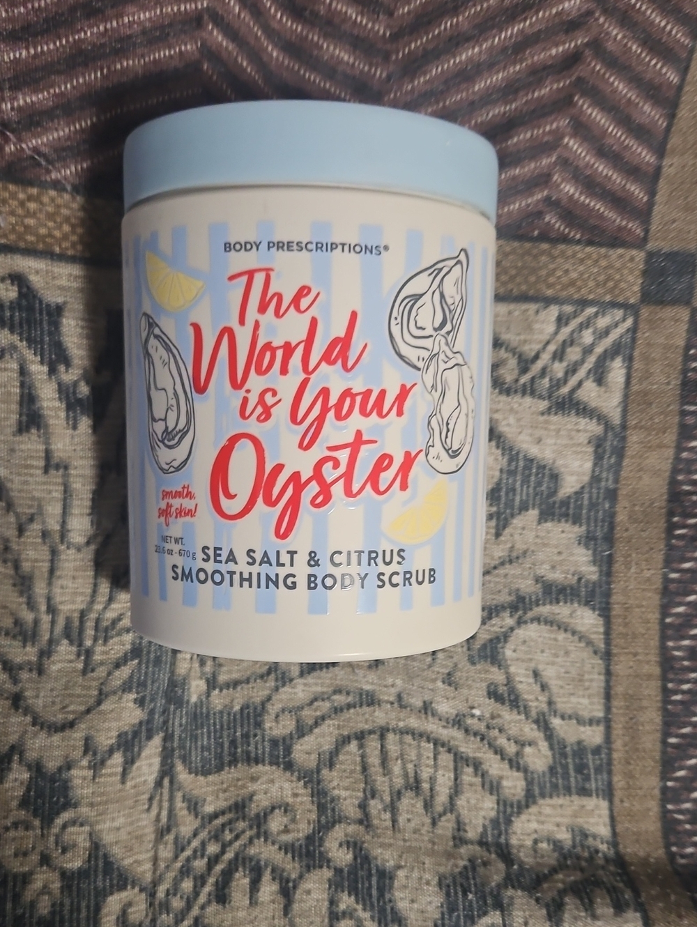 'The World Is Your Oyster' Sea Salt & Citrus Body Scrub - Light Blue